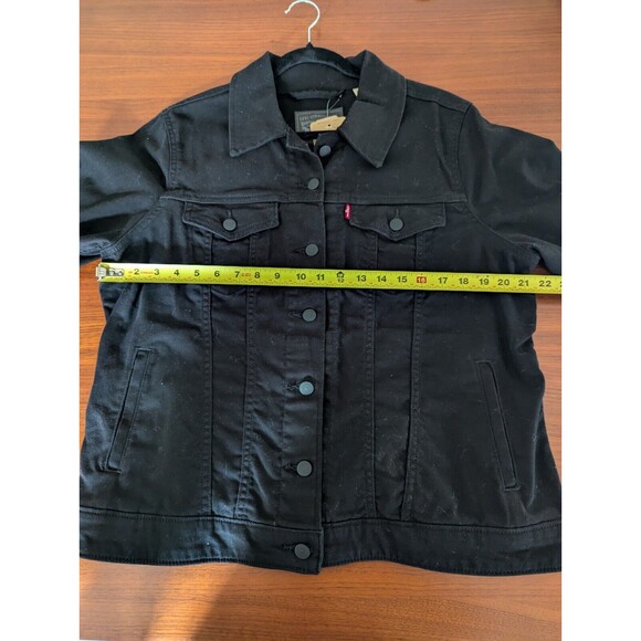 Levi's Women's Original Trucker Jacket, Black and Black Size 1X New - Picture 7 of 8